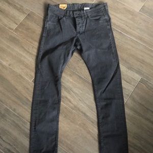 H&M skinny low waist black pants 32/32